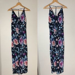 Navy Floral Maxi Dress